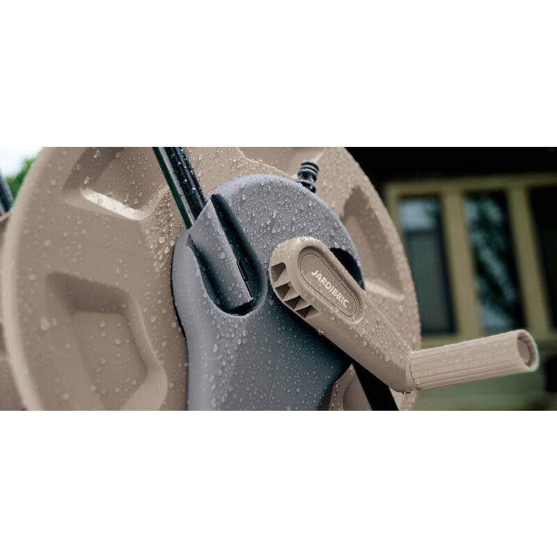 Jardibric - Chariot dévidoir plastique taupe Ø 15 mm 60 m - JARDIBRIC - Imagen 5