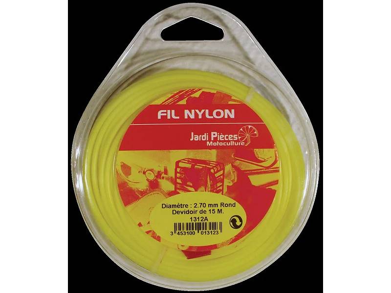 Fil nylon rond RotoFil et Coupe-Bordure Forme Rond Jaune 15 m  Ø 1,3 mm