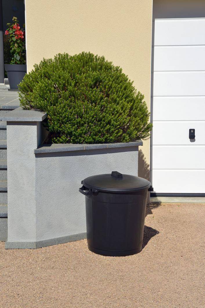 Belli - Poubelle de jardin polypropylène noir Ø 56 cm H 59 cm - - Image 5