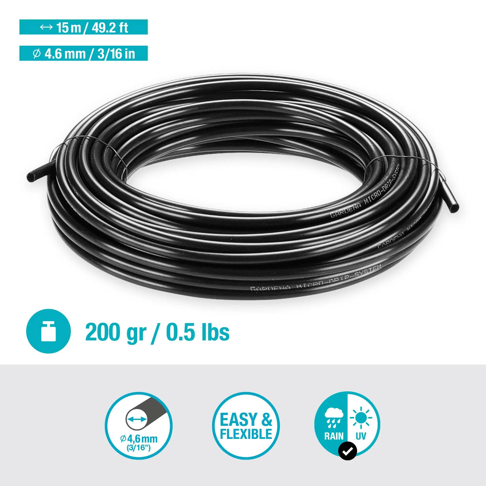 Gardena - Tuyau Micro-Drip polyéthylène Ø 4,6 mm L 15 m – Gardena - Imagen 2