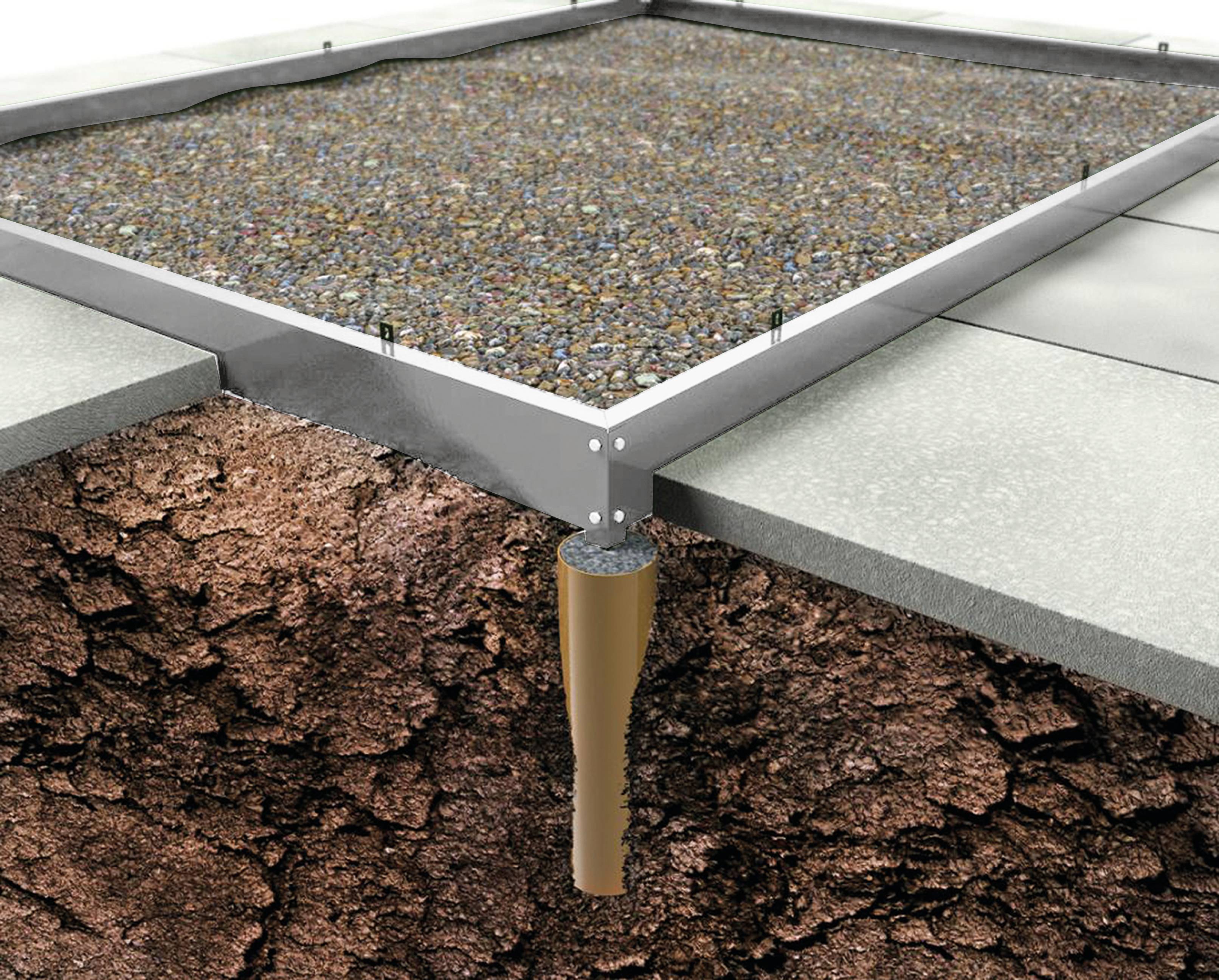 Halls - Embase pour serre de jardin acier galvanisé 6,2 m² Popular 106 - Halls - Image 1