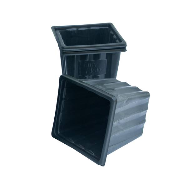 Jany France - Godets plastiques carres 7cm noir par 20 - L.7 x l.7 x H.8 cm - Image 1
