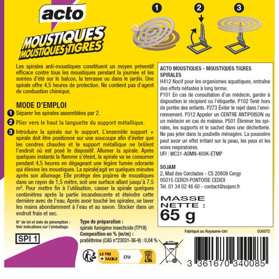 Acto - Spirales moustiques -moustiques tigres - Image 4