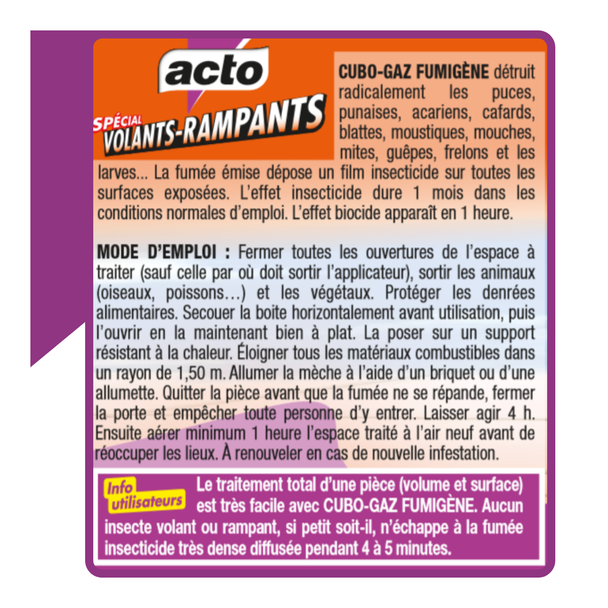 Acto - Fumigène Insecticide ACTO - Imagen 9