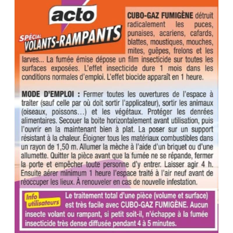 Acto - Fumigène Insecticide ACTO - Imagen 4