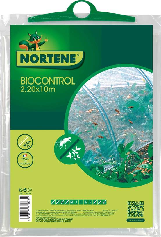 Nortène - Filet anti-insectes Biocontrol L.10 x l.2,20 m