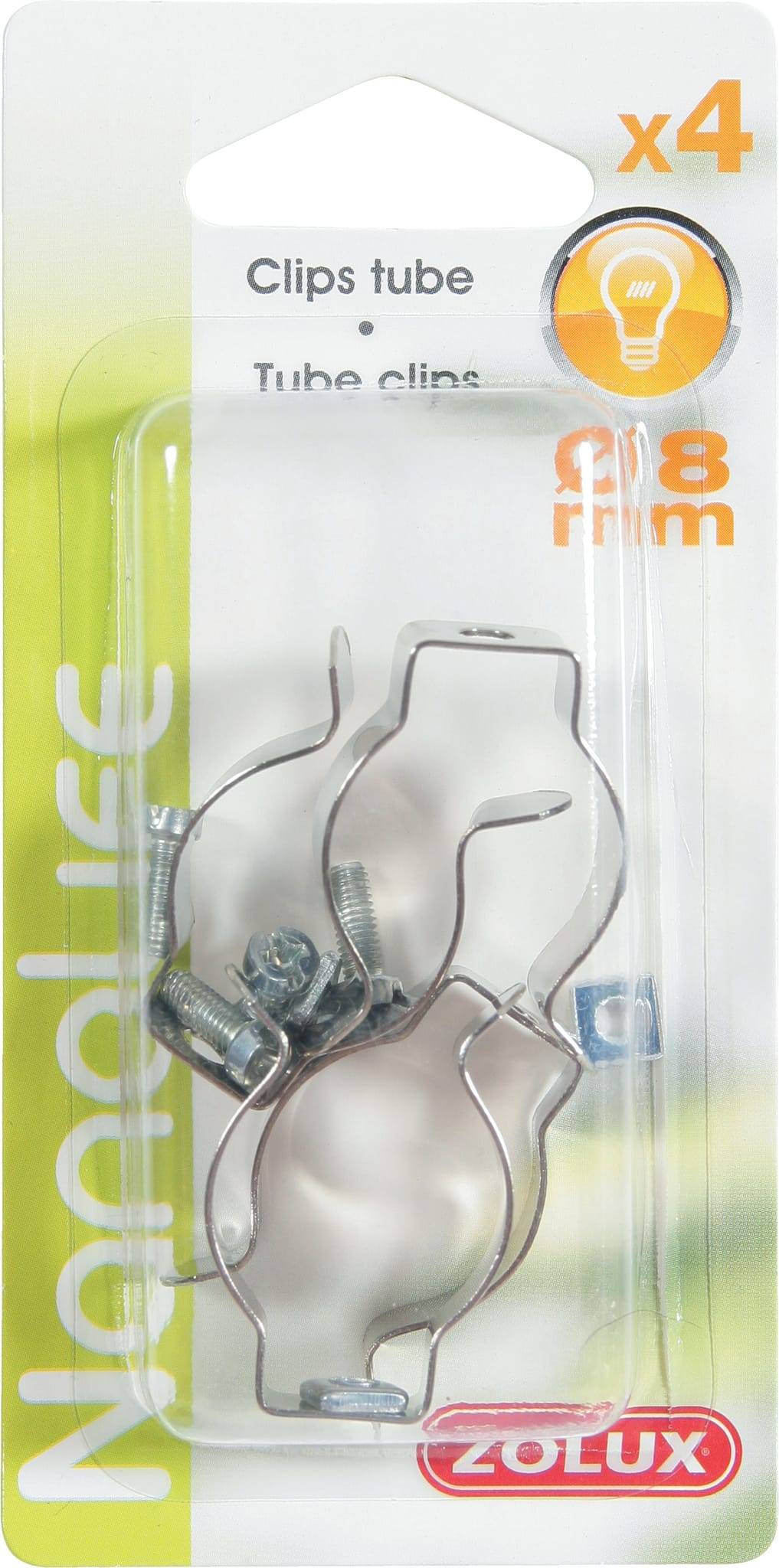Zoomed - Clips tubo fluorescente T8 lote de 4 – ZOLUX - Imagen 1