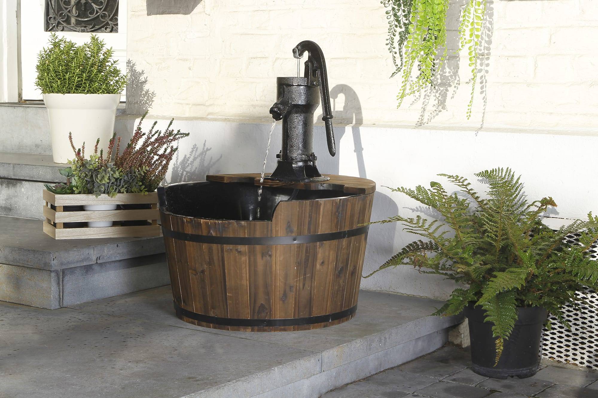Fontaine Jardin Bois Rustique - UBBINK - Image 3