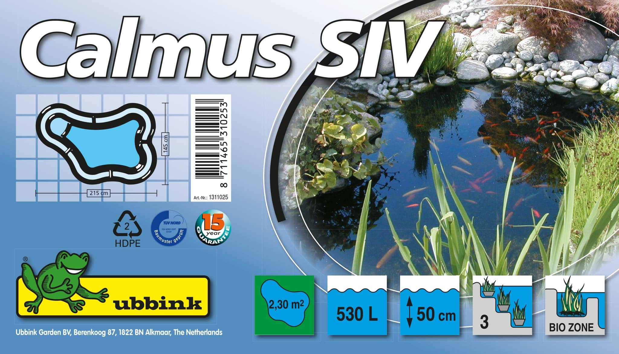 Ubbink - Estanque de jardín prefabricado Calmus SIV 530 L - Ubbink - Imagen 3