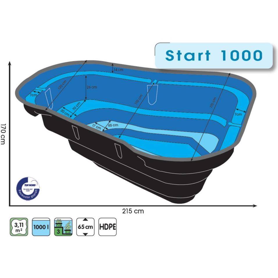 Ubbink - Bassin préformé Start 1000L – Ubbink - Imagen 4