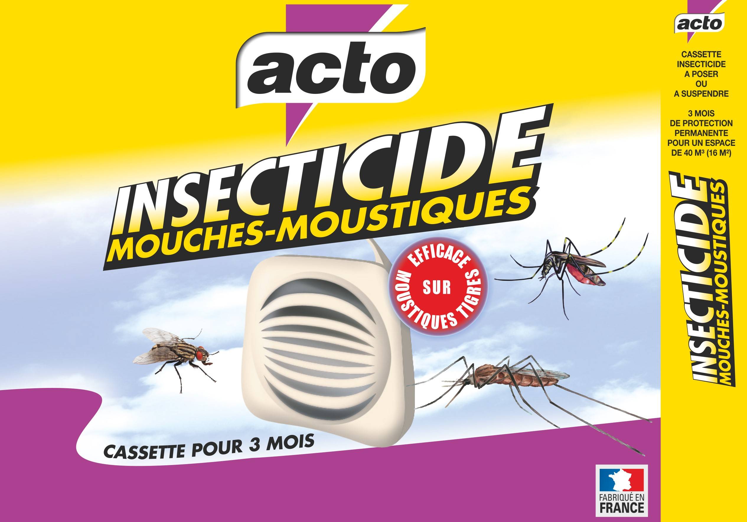 Acto - Cassette insecticide mouches-moustiques 20 g - ACTO - Imagen 4