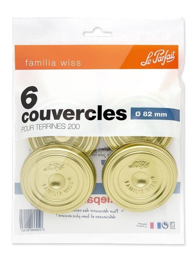 Le Parfait - Couvercles "Familia Wiss" Ø82 mm x6 - Le Parfait® - Image 1