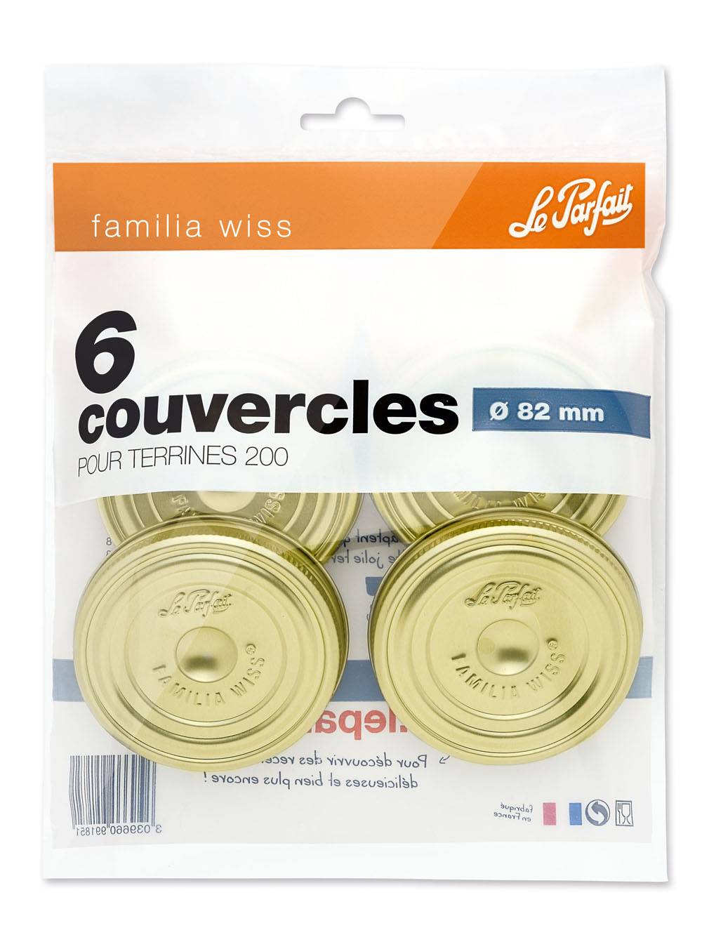 Le Parfait - Couvercles "Familia Wiss" Ø82 mm x6 - Le Parfait® - Image 4