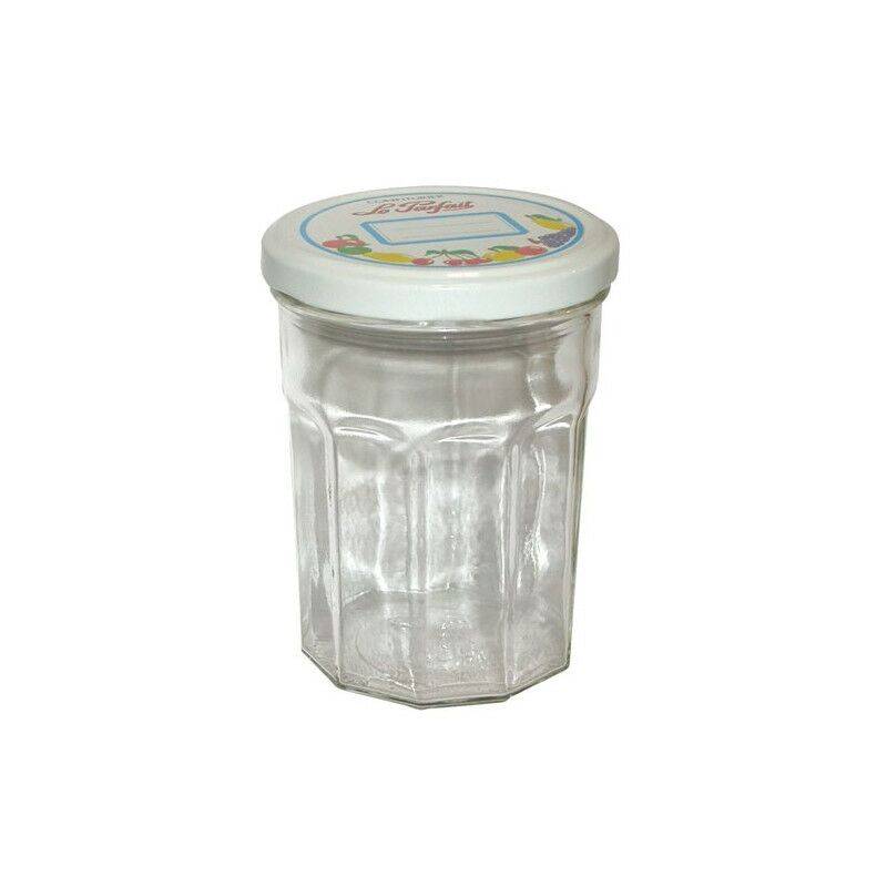Le Parfait - Lot de 6 confituriers verre 385 ml Ø82 mm couvercle décoré - LE PARFAIT - Image 1