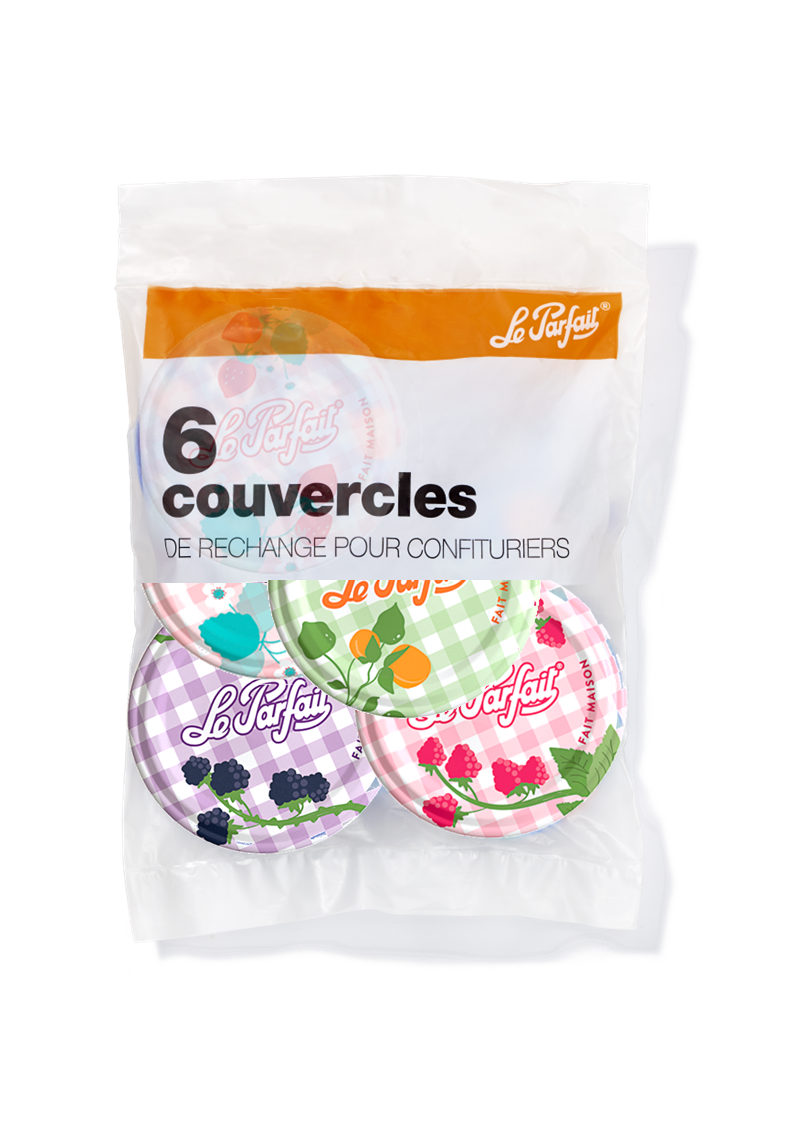 Le Parfait - Couvercle t.o métal décoré confiturier Ø 82 mm sachet 6 - Le Parfait® - Imagen 1