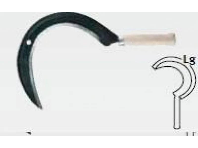 Faucille à herbe droite manche bois 45 cm 0,24kg – LEBORGNE - Imagen 4