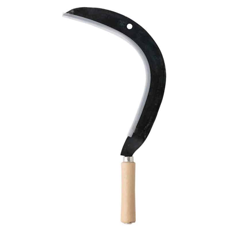 Faucille à broussailles coudée manche bois 50 cm – LEBORGNE - Imagen 2