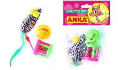 Anka - Anka - Pack 3 juguetes gato L.10 x l.4 x H.10 cm - Imagen 1