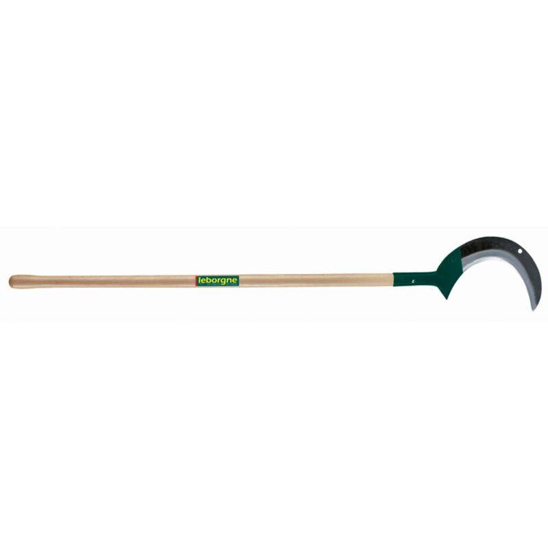 Croissant à 1 Taillant Fer Forgé Noir Manche Bois 130 cm – LEBORGNE - Imagen 2