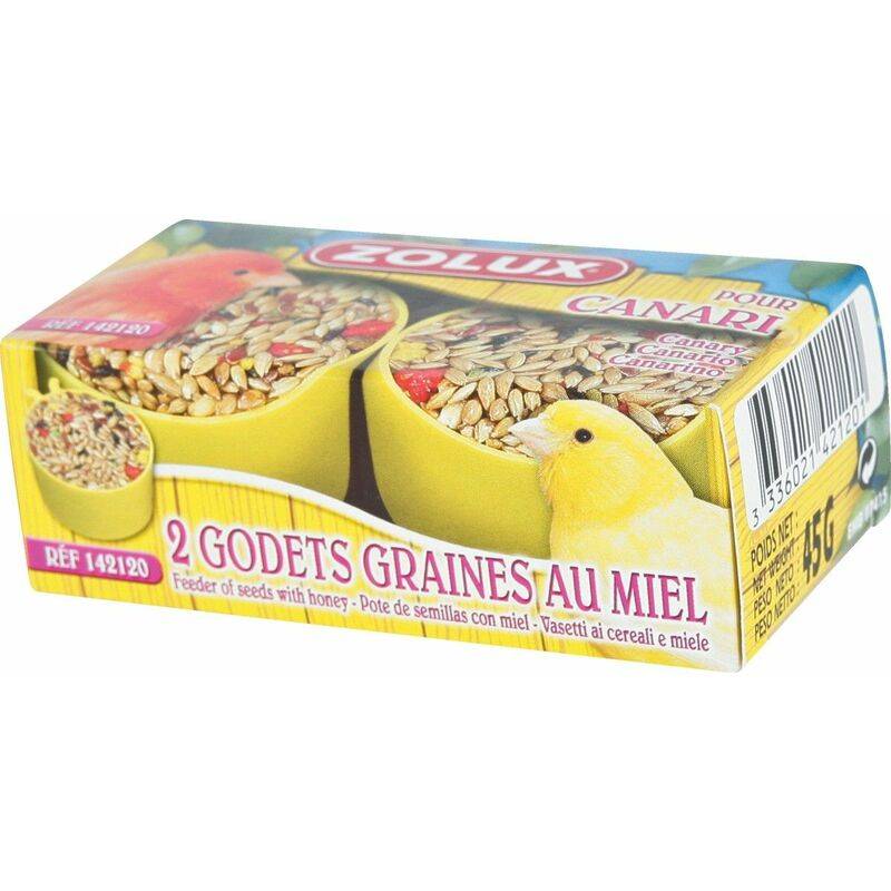 Zolux - Godets Canaris Miel Boîte x2 – ZOLUX - Imagen 4