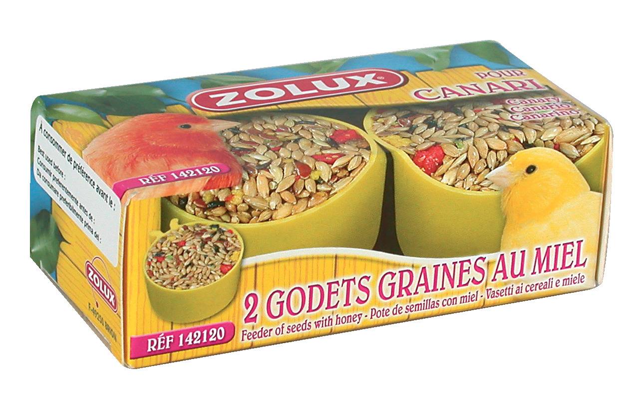 Zolux - Godets Canaris Miel Boîte x2 – ZOLUX - Imagen 3