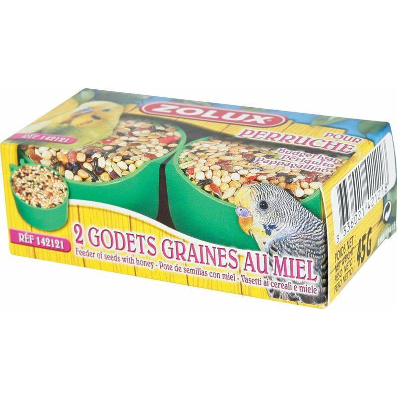 Zolux - Godets au miel perruches boîte x2 - ZOLUX - Imagen 4
