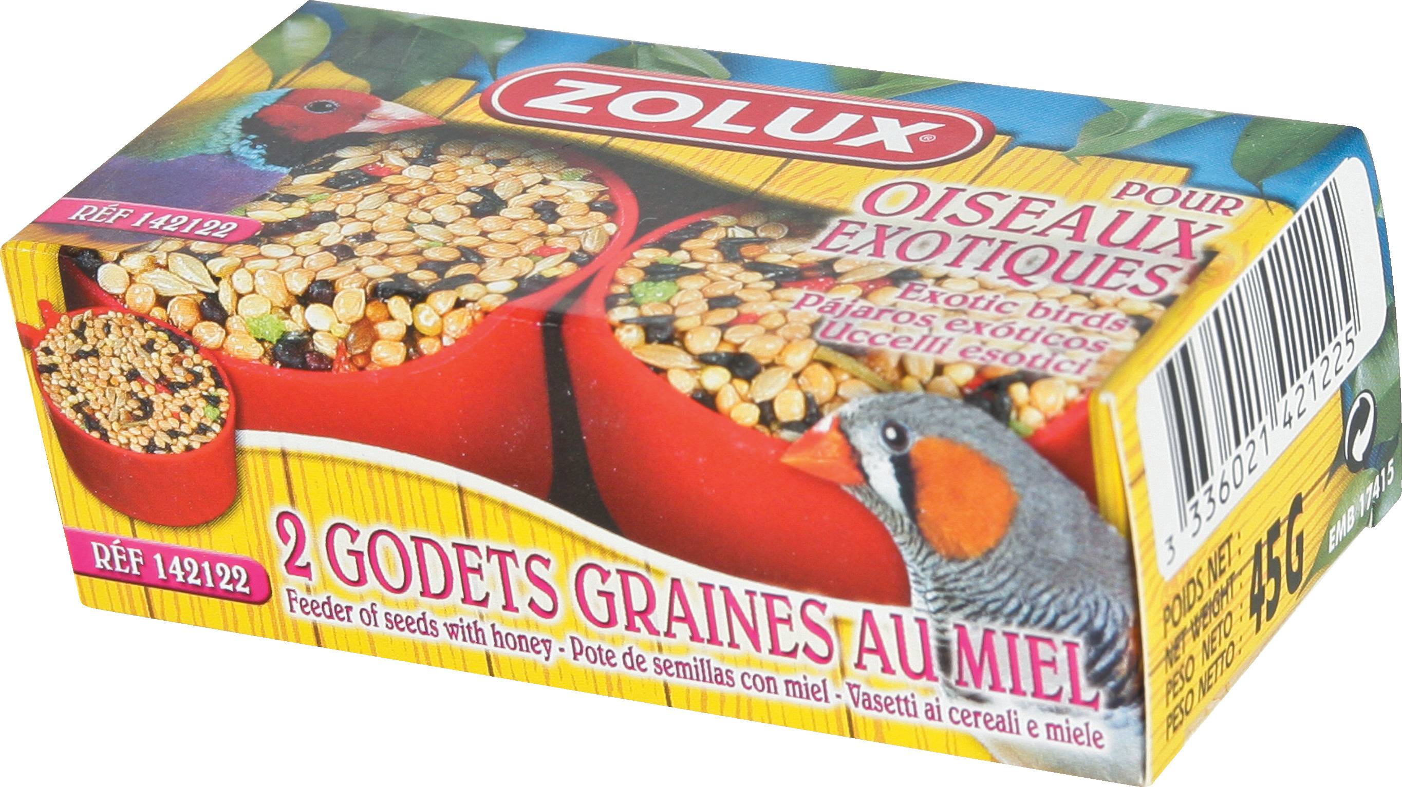 Zolux - Godets au miel friandise exotique x2 ZOLUX - Imagen 3