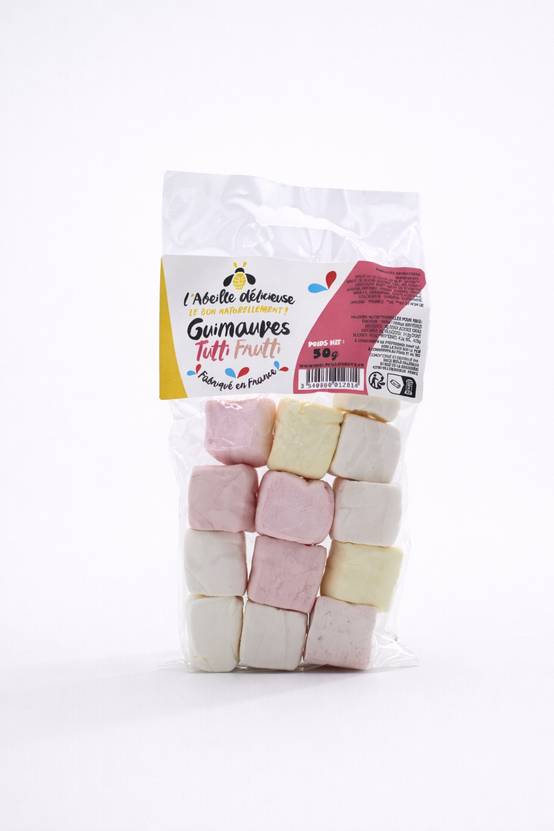 L'Abeille Délicieuse - Guimauves tutti frutti 50 g - L'Abeille Délicieuse