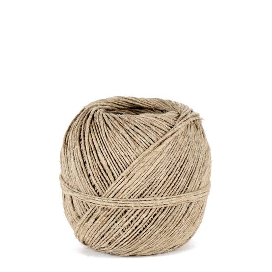 La Cordeline - La Cordeline - Pelote en lin écru + fil de fer Ø1,5 mm ± 60 m