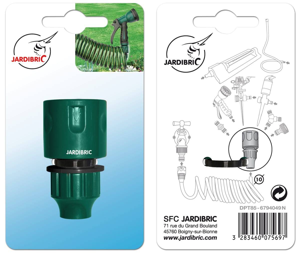Jardibric - Raccord rapide pour tuyau ø 10 mm - Imagen 4