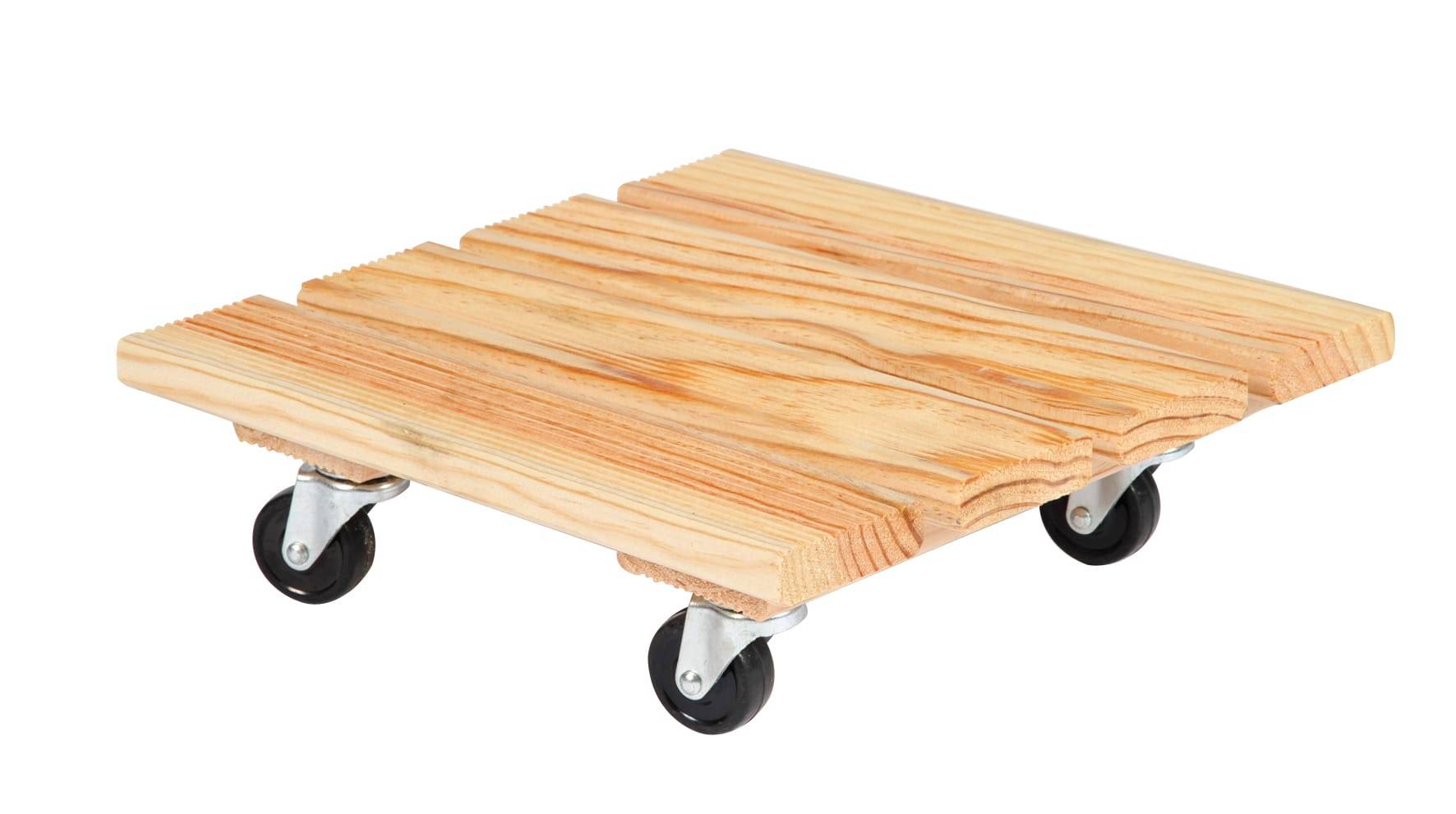 Support pot carré bois – ROULBAC
