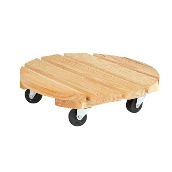 Support pot rond bois naturel - ROULBAC - Image 1