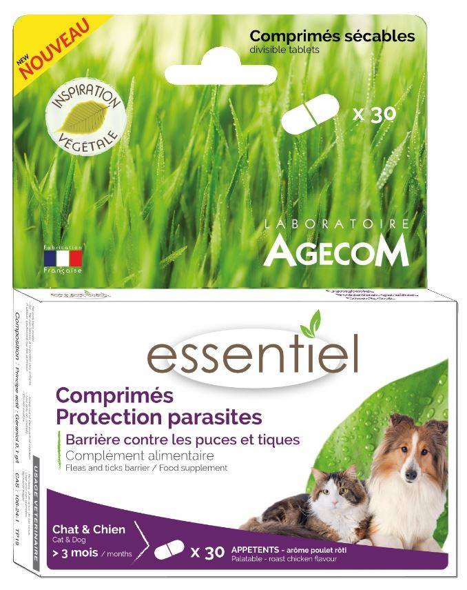 Protection parasites comprimés sécables 30 pièces - ESSENTIEL