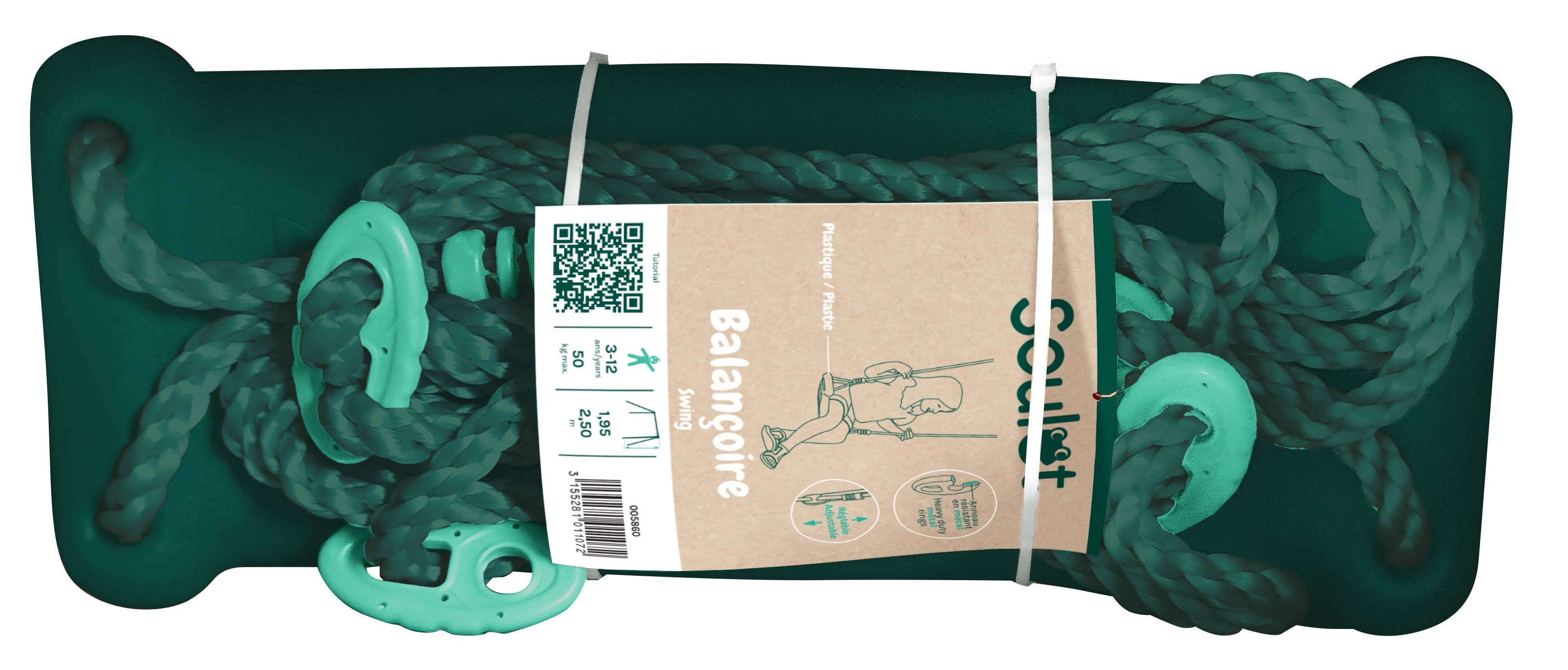 Soulet - Balançoire plastique portique 2,00 à 2,50 m - SOULET - Imagen 11