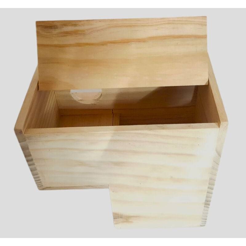Nichoir duplex 250 en bois marron L.25 cm l.25 cm H.15 cm trou ø 6 cm - Zolux - Imagen 2