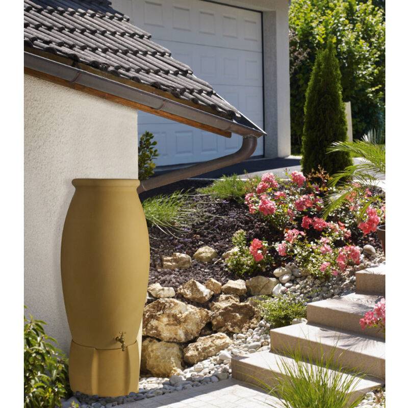 Belli - Récupérateur d'eau de pluie 235L aérien Jarre beige - BELLI - Image 4