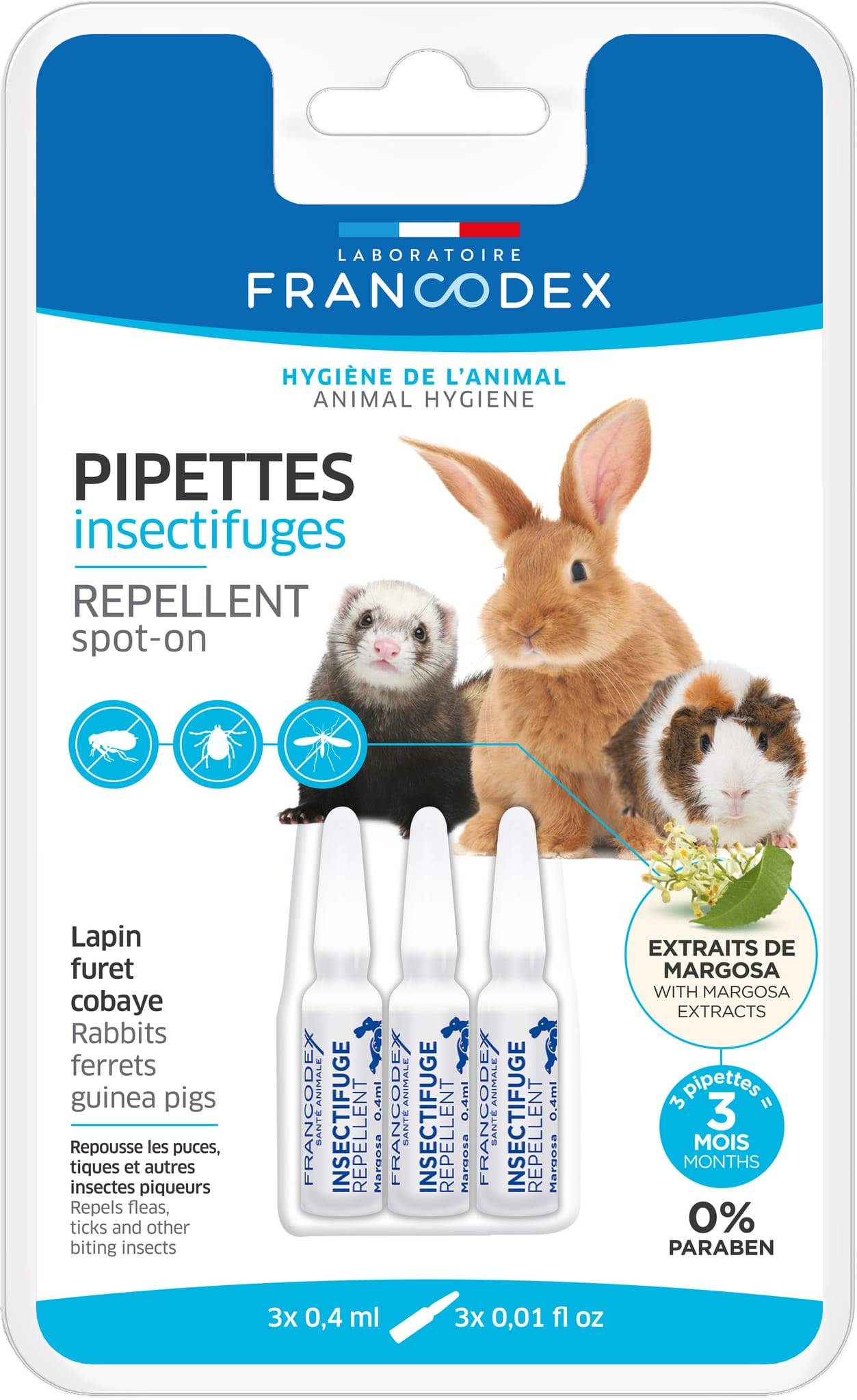 Francodex - Pipetas Insecticidas Conejo Hurón Cobaya - FRANCODEX - Imagen 3
