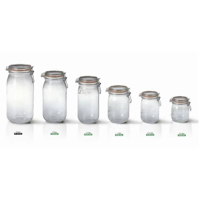 Le Parfait - Lot de 3 bocaux en verre transparent Ø100 mm 3L - modèle 1652075 - LE PARFAIT - Image 6