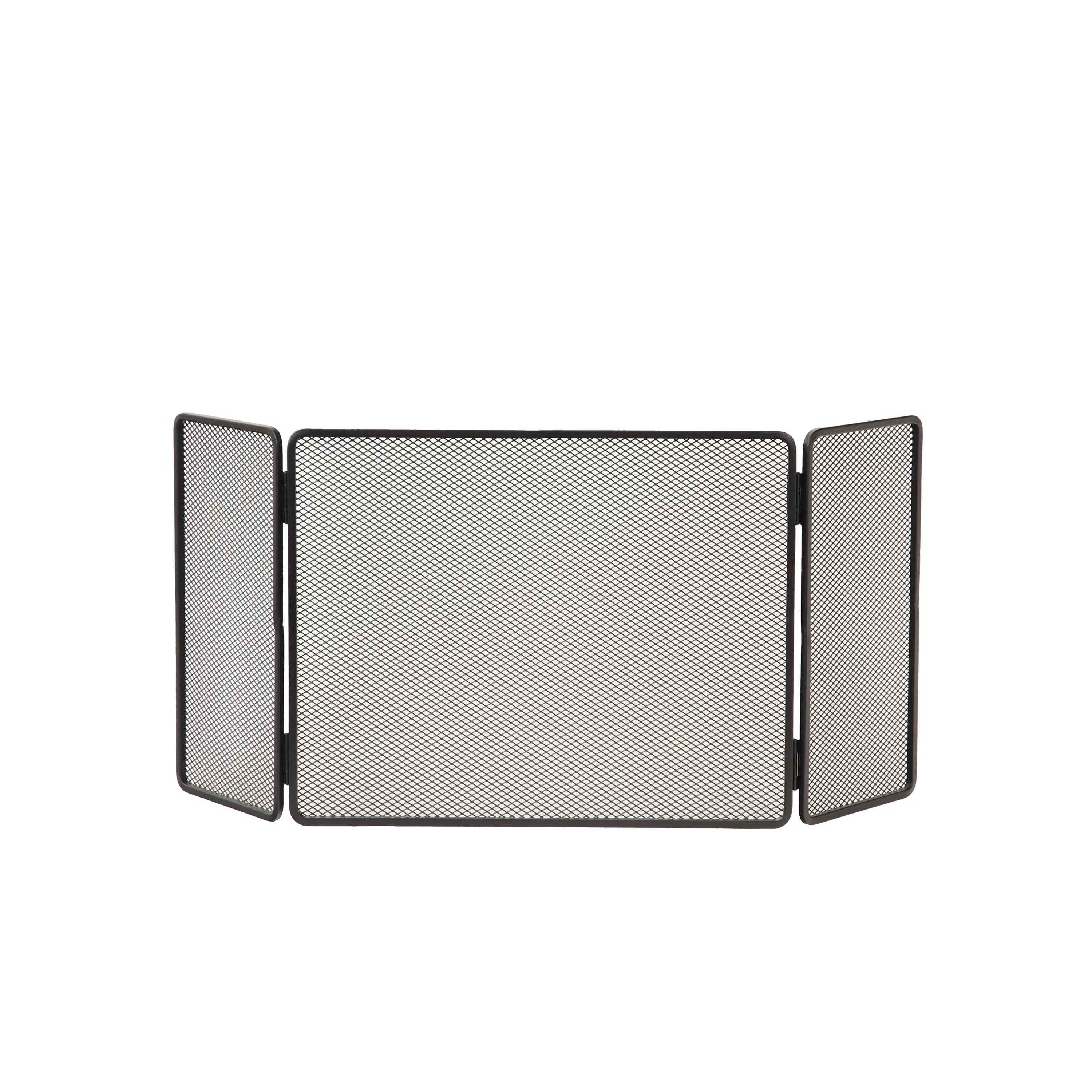 Le Marquier - Pare-feu cheminée acier gris foncé 3 volets L90 H40 cm - LE MARQUIER