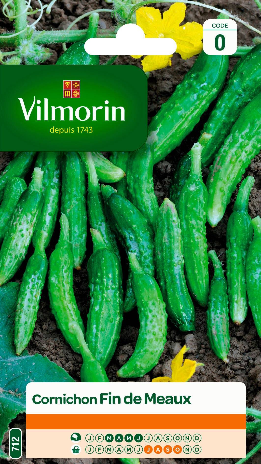 Vilmorin - Cornichon fin de Meaux série 0 sachet graines 3 g - Vilmorin - Image 2