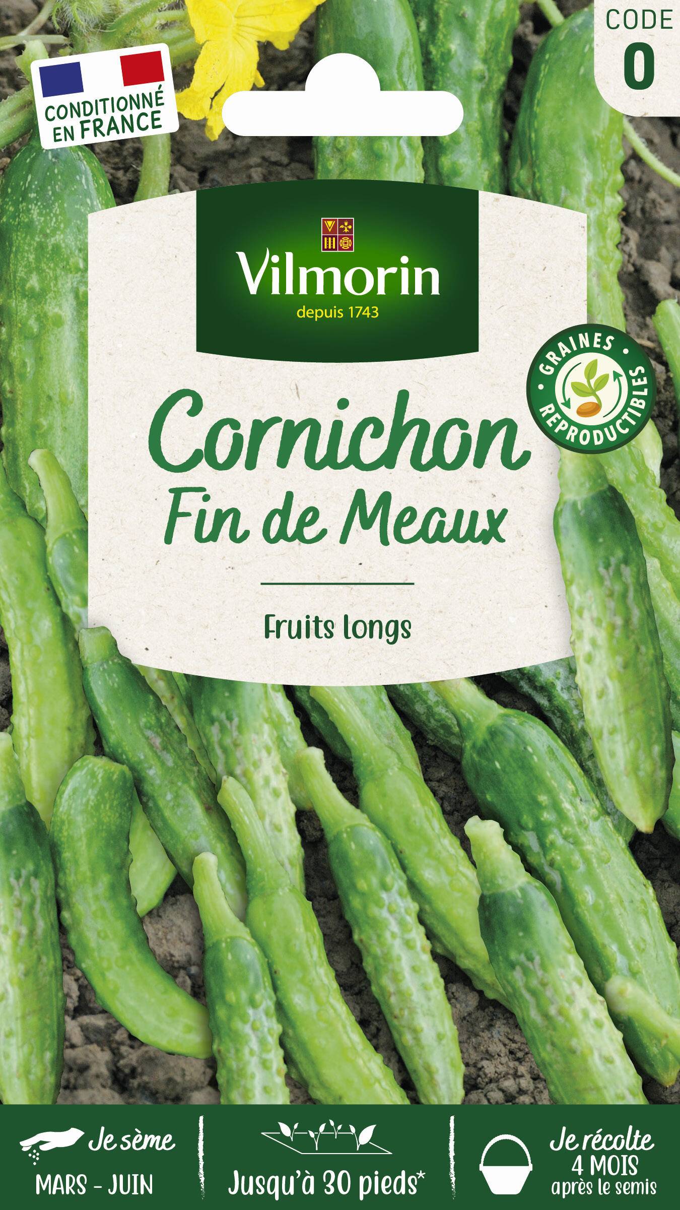 Vilmorin - Cornichon fin de Meaux série 0 sachet graines 3 g - Vilmorin - Image 2