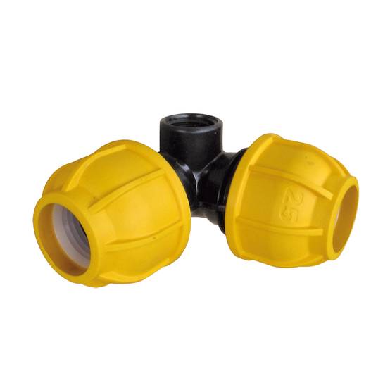 Jardibric - Coude compression taraudage central femelle Ø 25 mm JARDIBRIC - Image 1