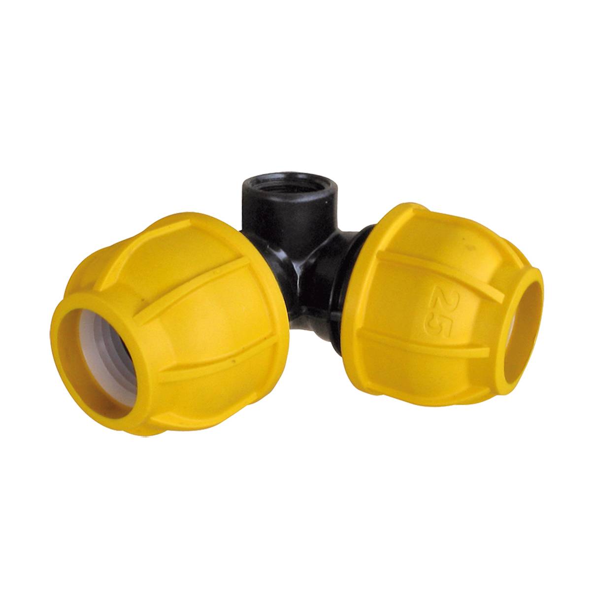 Jardibric - Coude compression taraudage central femelle Ø 25 mm JARDIBRIC