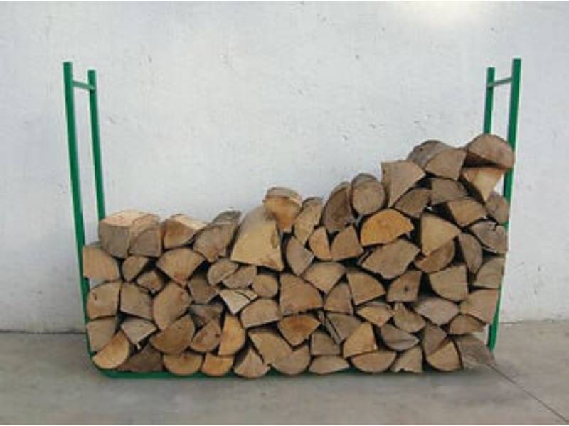 Range-bûches en 2 éléments Acier Vert Hauteur 95 cm - RIBILAND - Image 2