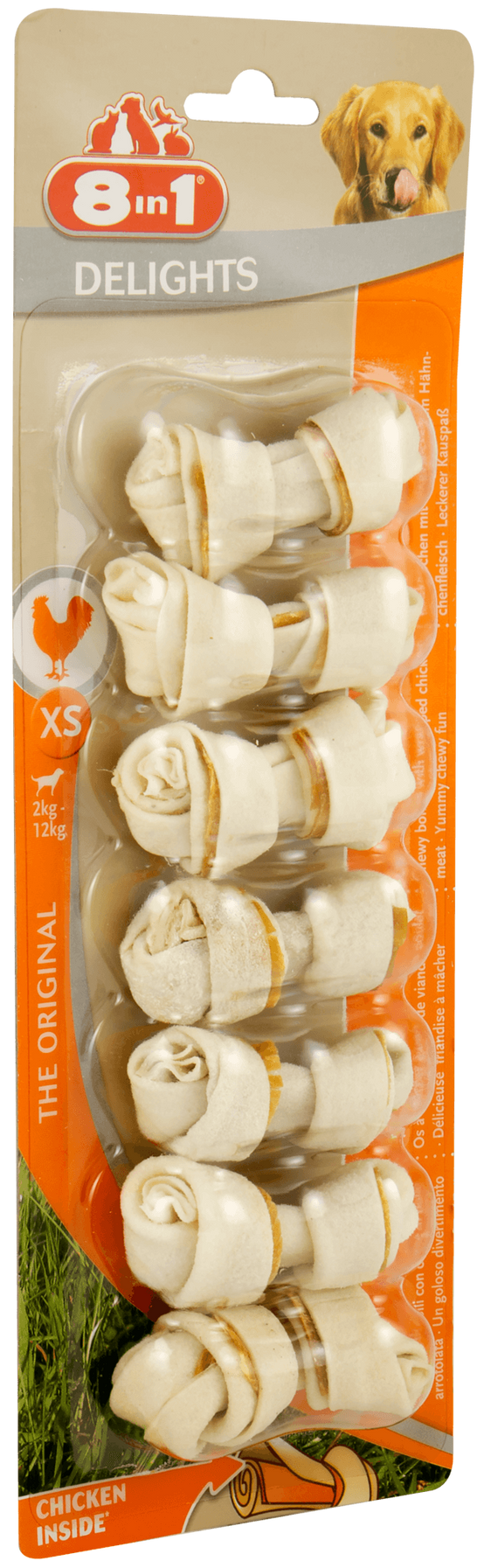 8 in 1 - 8IN1 DELIGHTS os à mâcher saveur POULET 7 XS