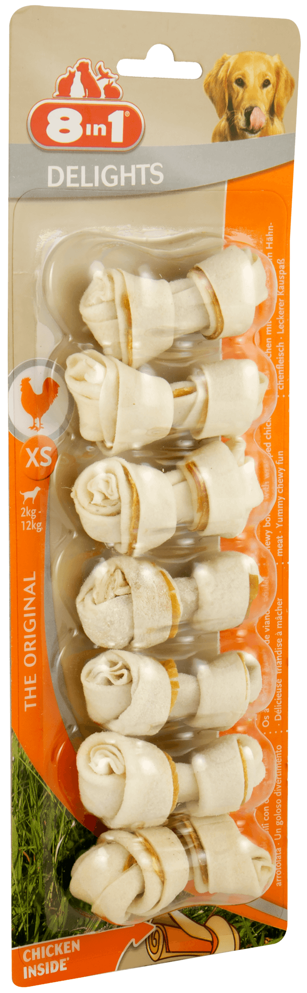 8 in 1 - 8IN1 DELIGHTS os à mâcher saveur POULET 7 XS