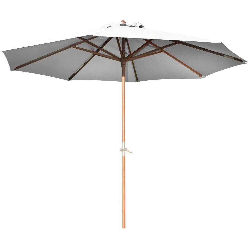 Pro Loisirs - Parasol Bois Manivelle Écru - PRO LOISIRS - Image 11