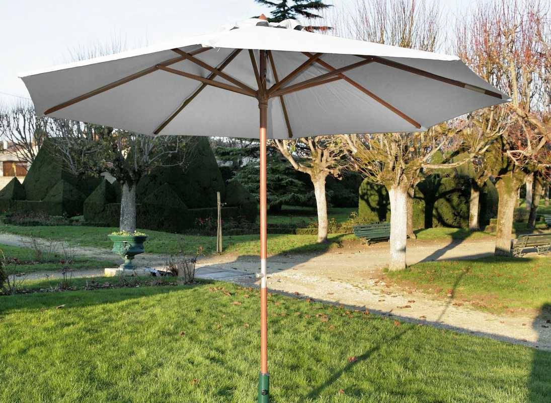 Pro Loisirs - Parasol Bois Manivelle Écru - PRO LOISIRS