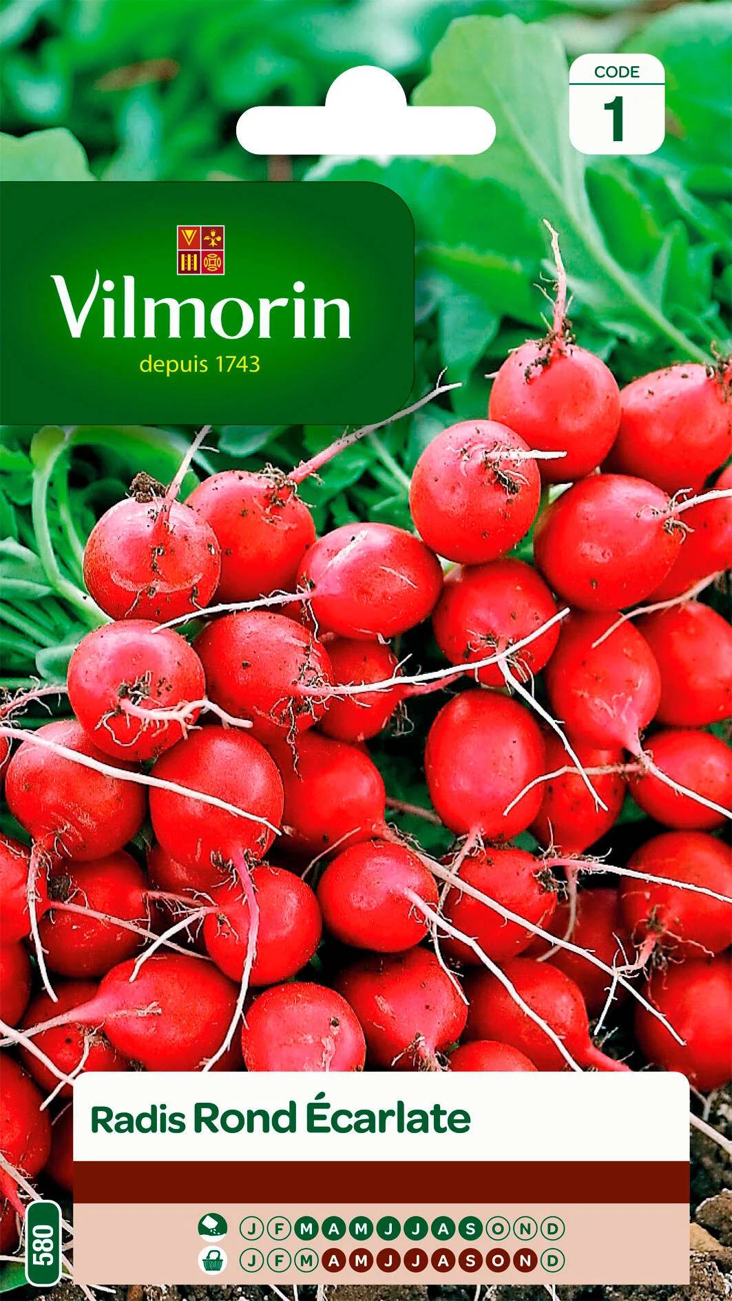 Vilmorin - Radis rond écarlate série 1 sachet graines 10 g - Vilmorin - Image 2