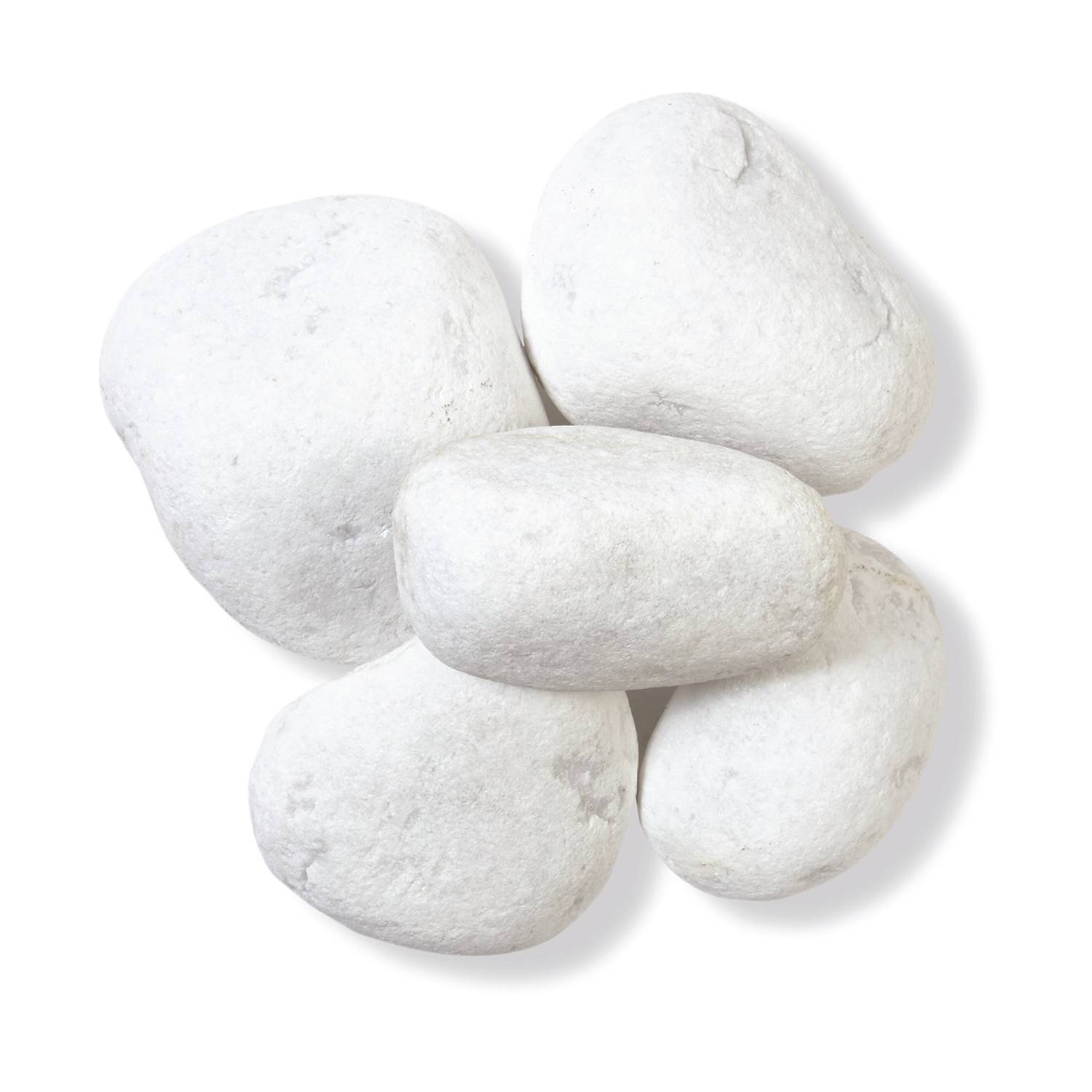 Minériale - Galet snow white Blanc 100/200 - filet 15 kg - Imagen 2